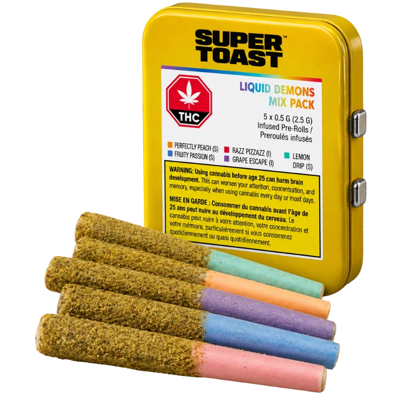 Super Toast – Liquid Demons Mix Pack Infused Pre-Rolls – 2.5g