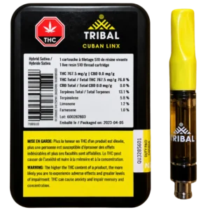 Tribal – Cuban Linx Live Resin Vape Cartridge –  Sativa 1g