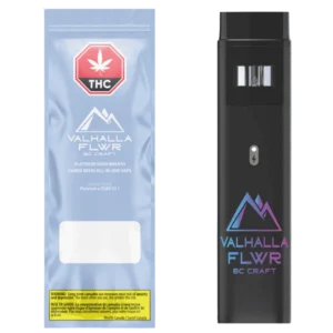 Valhalla Flwr – Platinum Kush Breath Cured All-In-One Vape – 1g