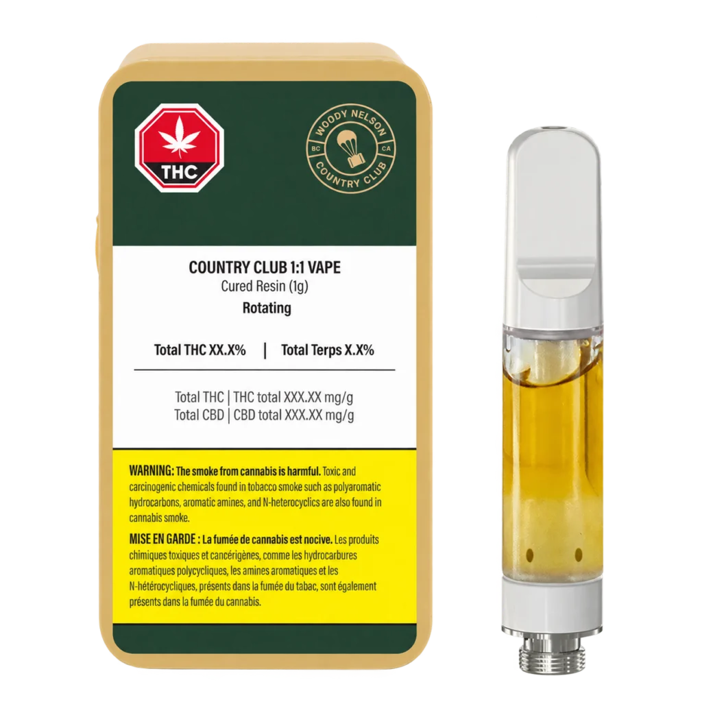 Woody Nelson Country Club – 1:1 Vape – 1g