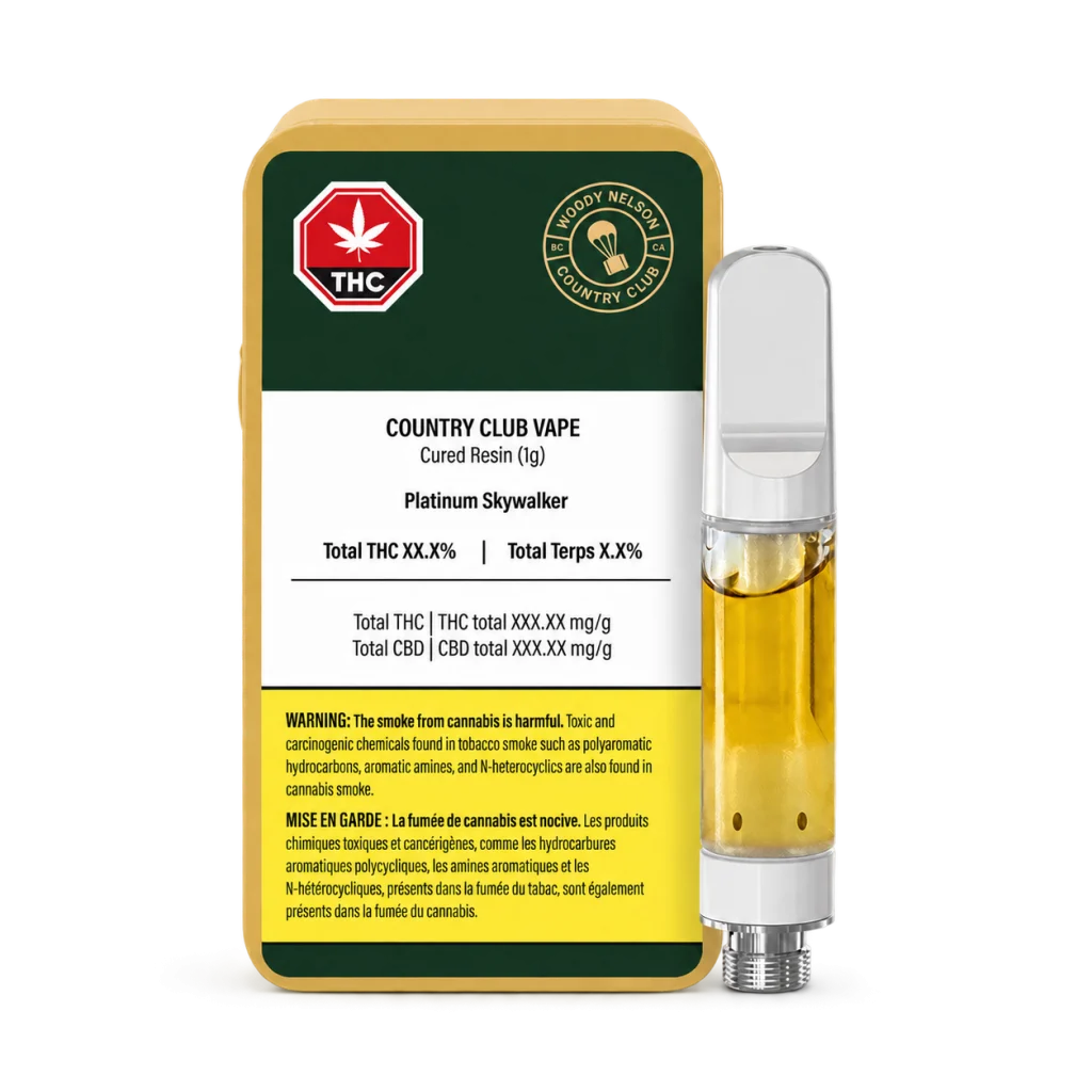 Woody Nelson Country Club – Platinum Skywalker Cured Resin Cartridge Lto – 1G
