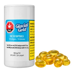 Glacial Gold – THC 10mg – 10pk Caps
