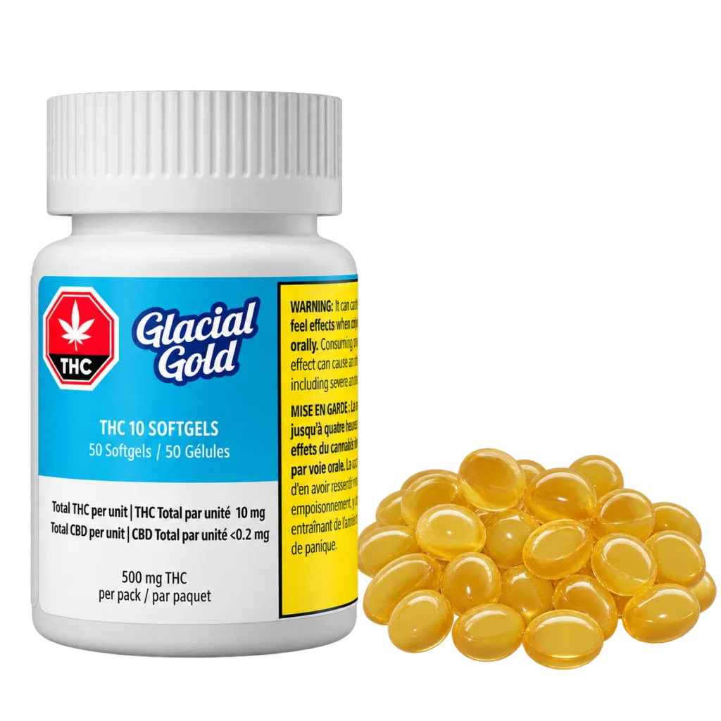 Glacial Gold – THC 10mg – 50pk Caps