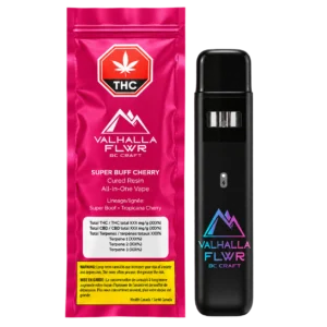 Valhalla Flwr – Super Buff Cherry Cured Resin All-In-One Vape Lto – 1g